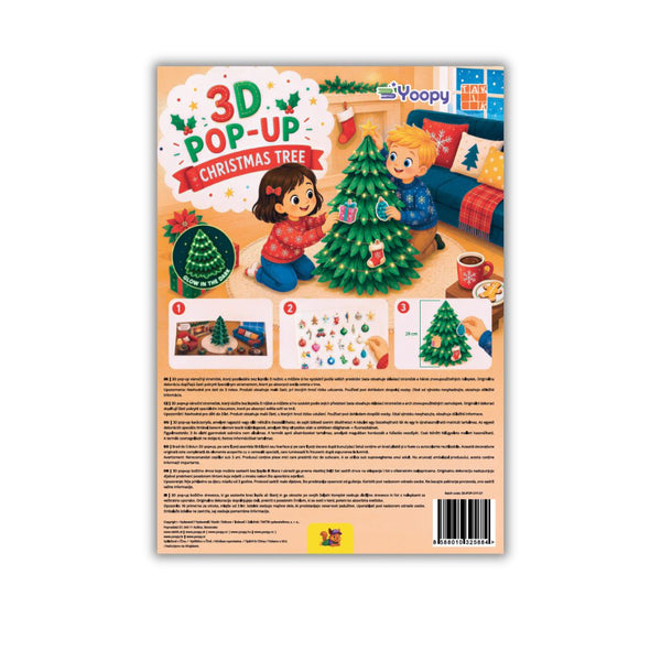 3D-božično drevesce z nalepkami
